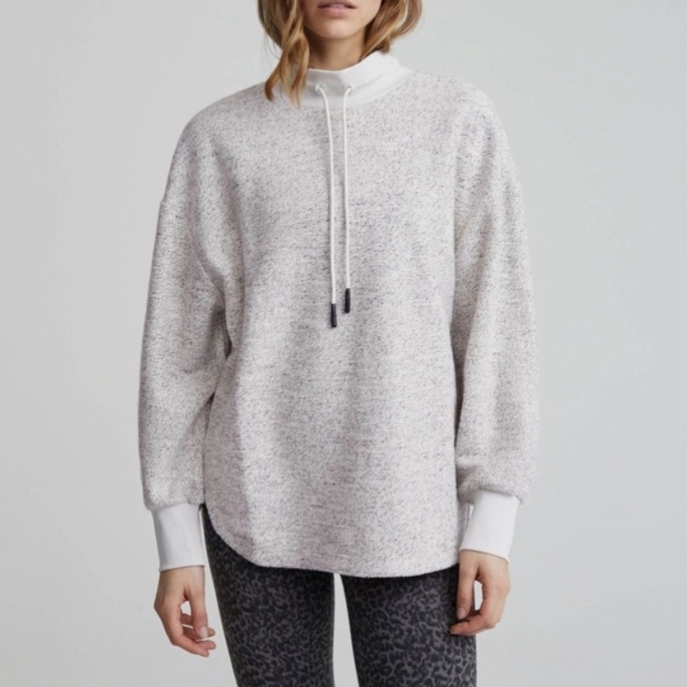 VARLEY Sullivan Ivory Marl Sweatshirt Size Small